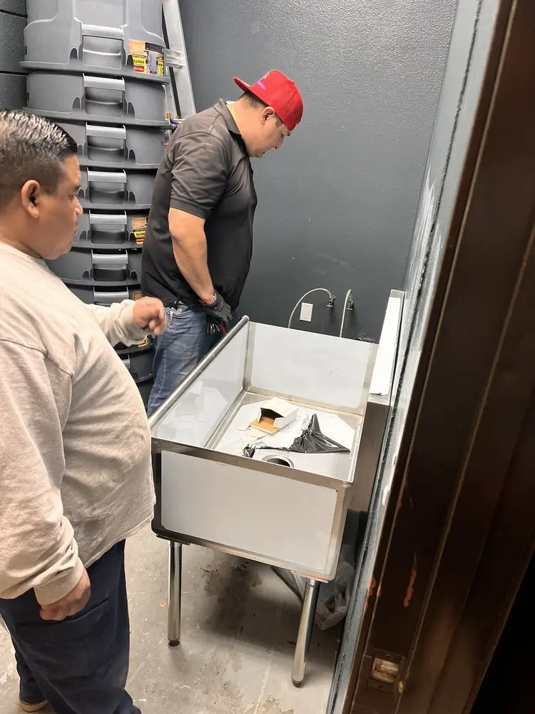Commercial plumbing and sink installation in Oxford